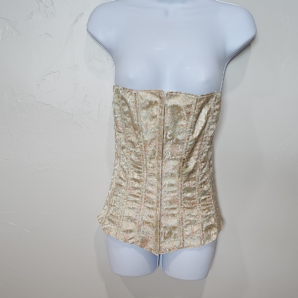 Elegant Cream Brocade Corset